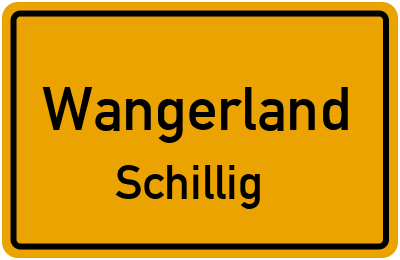 Ortsschild Wangerland Schillig