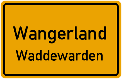 Ortsschild Wangerland Waddewarden