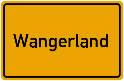 Ortsschild von Gemeinde Wangerland in Niedersachsen