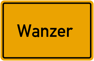 Ortsschild von Gemeinde Wanzer in Sachsen-Anhalt