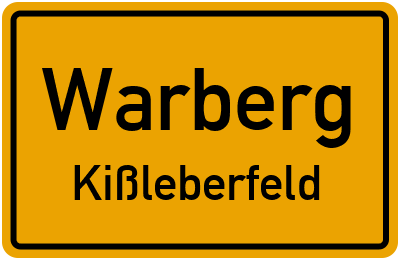 Ortsschild Warberg Kißleberfeld