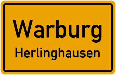 Ortsschild Warburg Herlinghausen