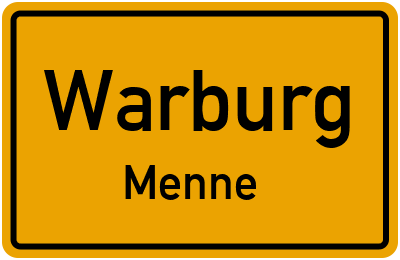 Straßenverzeichnis Warburg Menne
