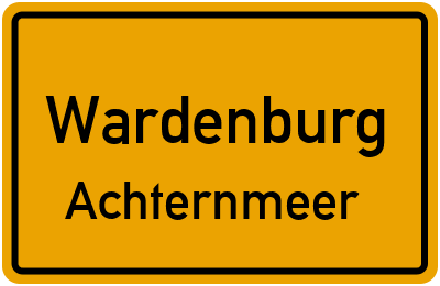 Ortsschild Wardenburg Achternmeer