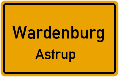 Ortsschild Wardenburg Astrup