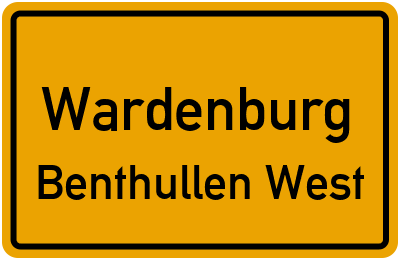 Ortsschild Wardenburg Benthullen West