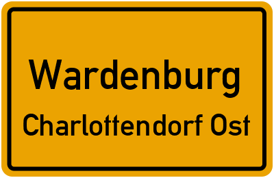 Ortsschild Wardenburg Charlottendorf Ost