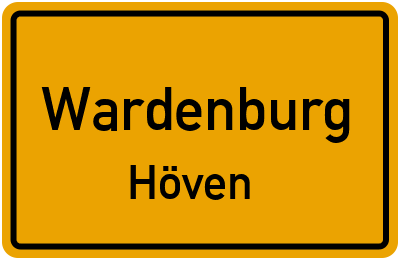 Ortsschild Wardenburg Höven