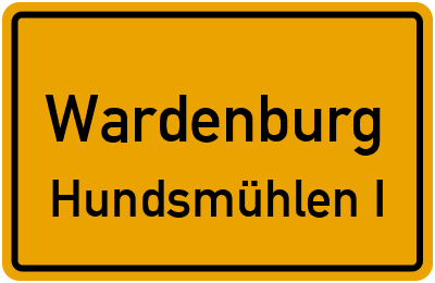 Ortsschild Wardenburg Hundsmühlen I