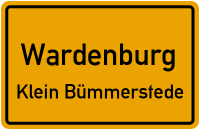 Ortsschild Wardenburg Klein Bümmerstede