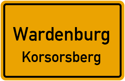 Straßenverzeichnis Wardenburg Korsorsberg