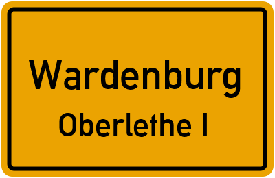 Straßenverzeichnis Wardenburg Oberlethe I