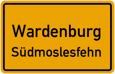 Ortsschild Wardenburg Südmoslesfehn