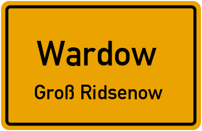 Straßenverzeichnis Wardow Groß Ridsenow