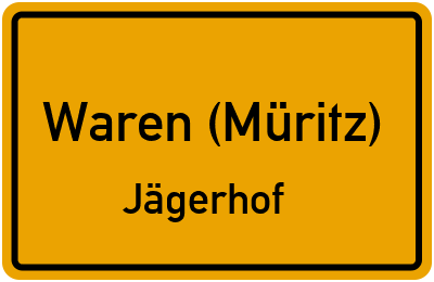 Straßenverzeichnis Waren (Müritz) Jägerhof