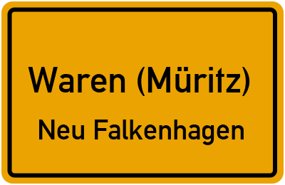 Straßenverzeichnis Waren (Müritz) Neu Falkenhagen