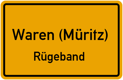 Straßenverzeichnis Waren (Müritz) Rügeband