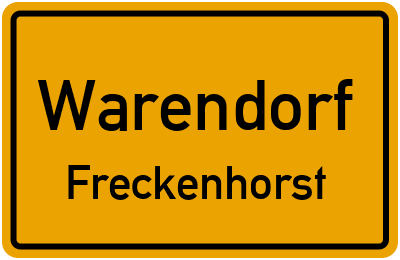 Ortsschild Warendorf Freckenhorst