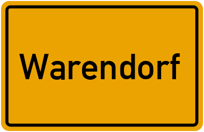 Ortsschild von Stadt Warendorf in Nordrhein-Westfalen