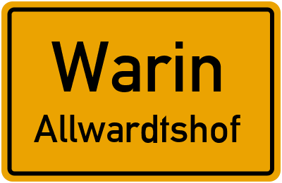 Straßenverzeichnis Warin Allwardtshof