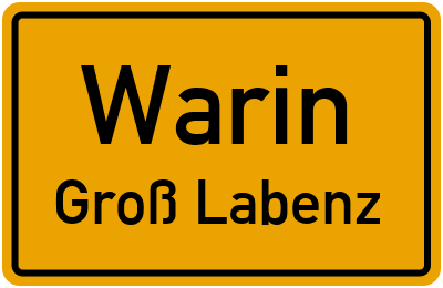 Straßenverzeichnis Warin Groß Labenz