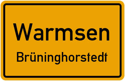 Ortsschild Warmsen Brüninghorstedt