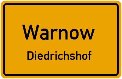 Straßenverzeichnis Warnow Diedrichshof
