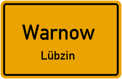 Straßenverzeichnis Warnow Lübzin