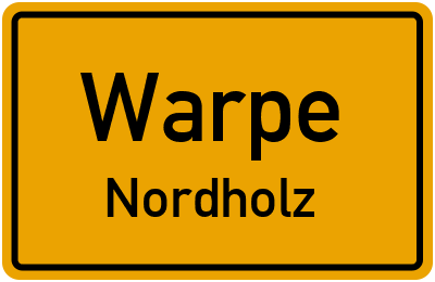 Straßenverzeichnis Warpe Nordholz