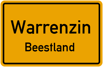 Straßenverzeichnis Warrenzin Beestland