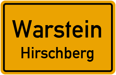 Straßenverzeichnis Warstein Hirschberg