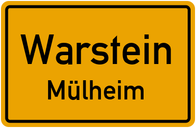 Ortsschild Warstein Mülheim