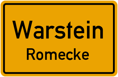 Straßenverzeichnis Warstein Romecke