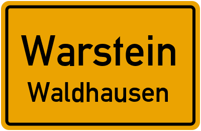 Ortsschild Warstein Waldhausen