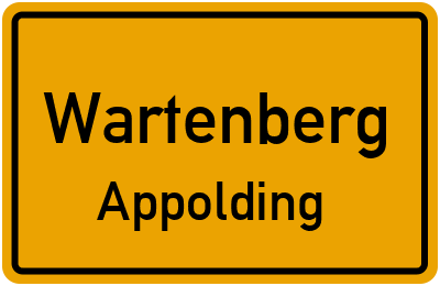 Straßenverzeichnis Wartenberg Appolding