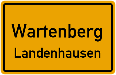 Ortsschild Wartenberg Landenhausen