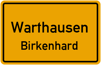 Straßenverzeichnis Warthausen Birkenhard