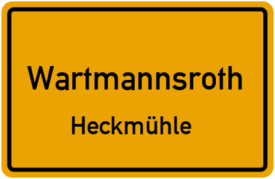 Straßenverzeichnis Wartmannsroth Heckmühle