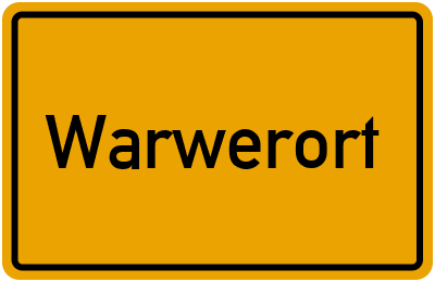 Ortsschild von Gemeinde Warwerort in Schleswig-Holstein