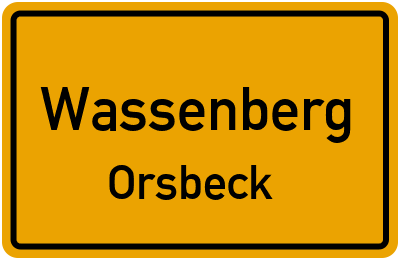 Ortsschild Wassenberg Orsbeck
