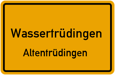 Straßenverzeichnis Wassertrüdingen Altentrüdingen