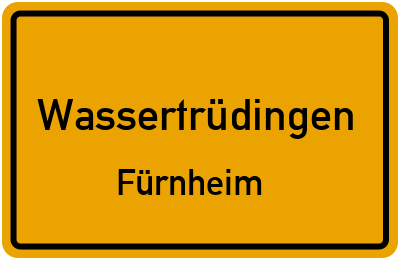 Straßenverzeichnis Wassertrüdingen Fürnheim
