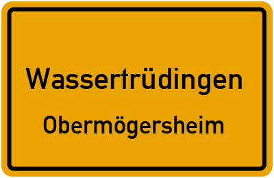 Straßenverzeichnis Wassertrüdingen Obermögersheim