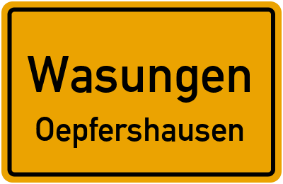 Straßenverzeichnis Wasungen Oepfershausen