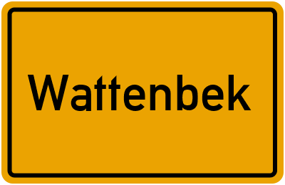 Ortsschild von Gemeinde Wattenbek in Schleswig-Holstein