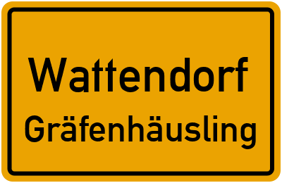 Ortsschild Wattendorf Gräfenhäusling
