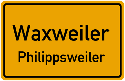 Straßenverzeichnis Waxweiler Philippsweiler