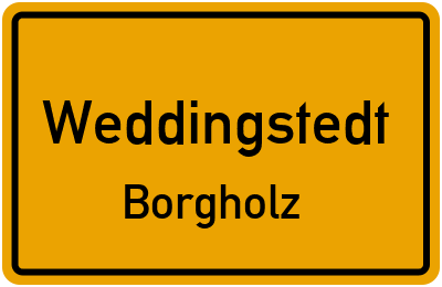Straßenverzeichnis Weddingstedt Borgholz