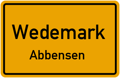 Ortsschild Wedemark Abbensen