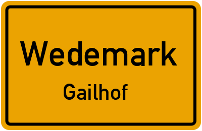 Ortsschild Wedemark Gailhof